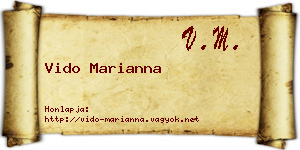 Vido Marianna névjegykártya